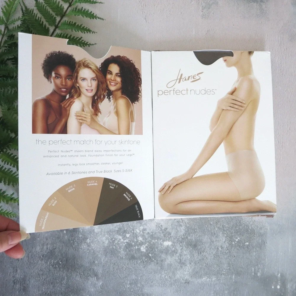Hanes Perfect Nudes Tights S Cocoa‎ Sheer Pantyhose Filter Gaze Aesthetic 2 Pair